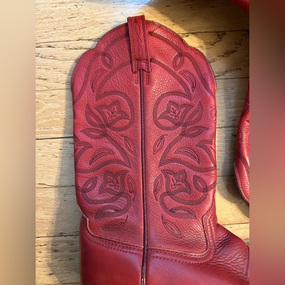 Ariat Women’s 7B Heritage Western Performance Red Boots Round Toe - Picture 3 of 10